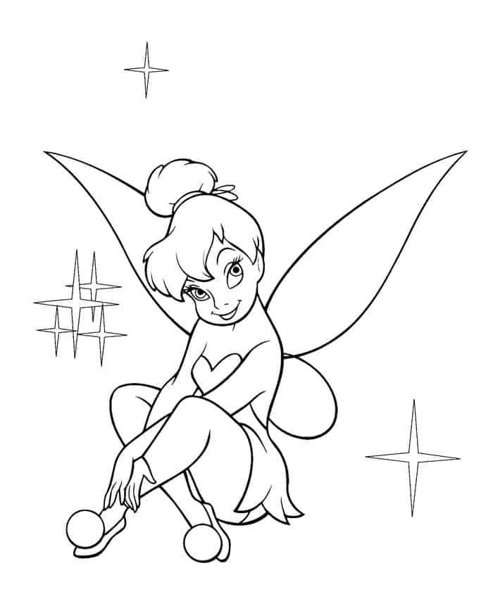 Detail Gambar Mewarnai Tinkerbell Nomer 49