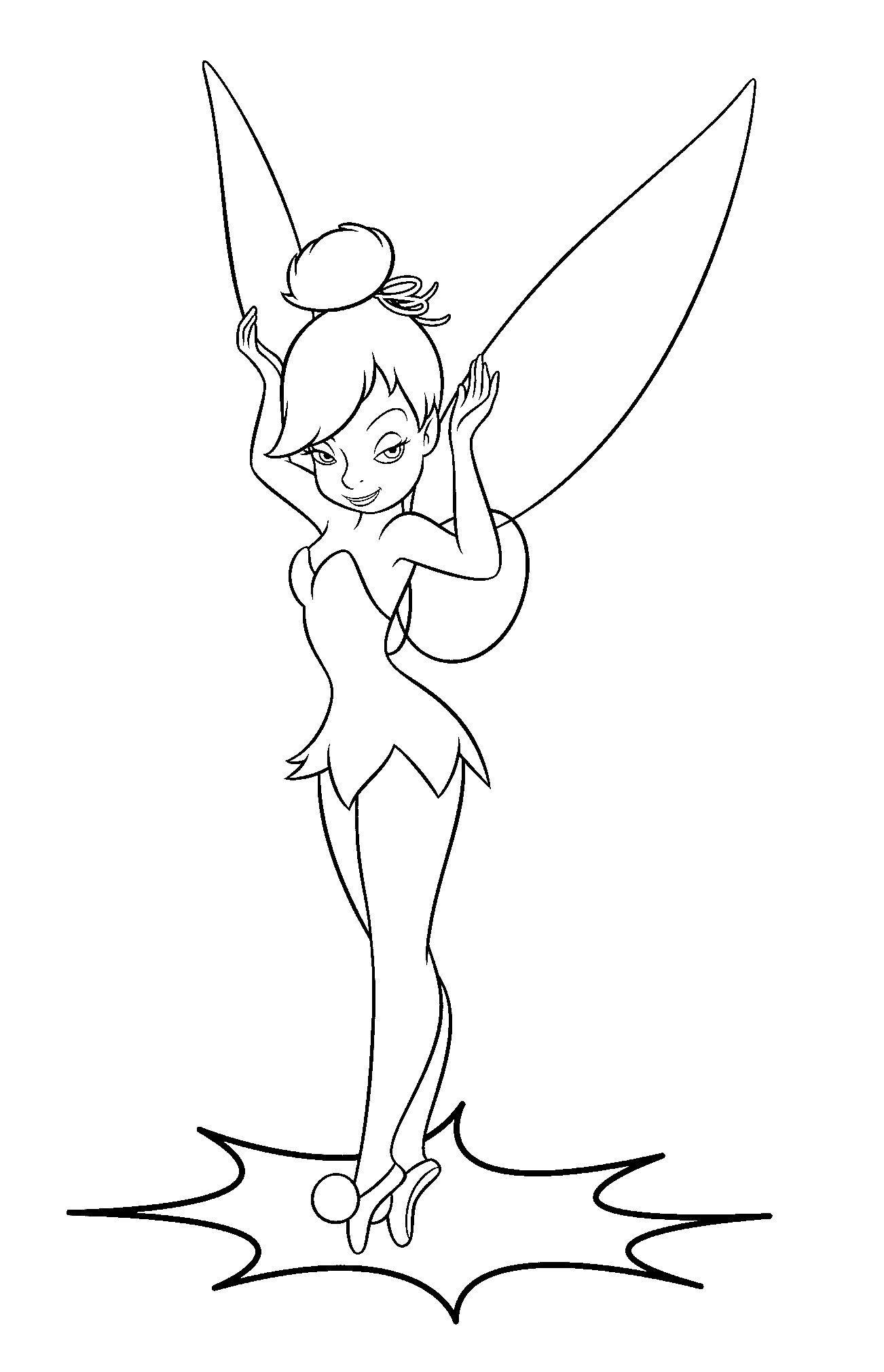 Detail Gambar Mewarnai Tinkerbell Nomer 50
