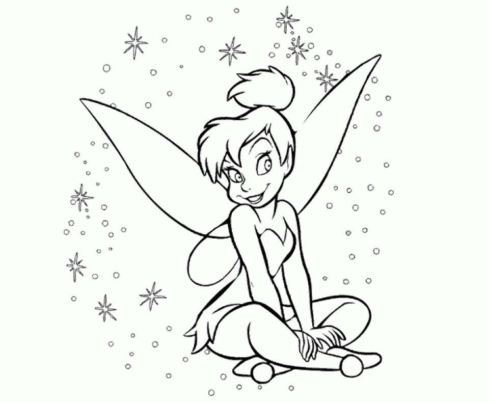Detail Gambar Mewarnai Tinkerbell Nomer 51