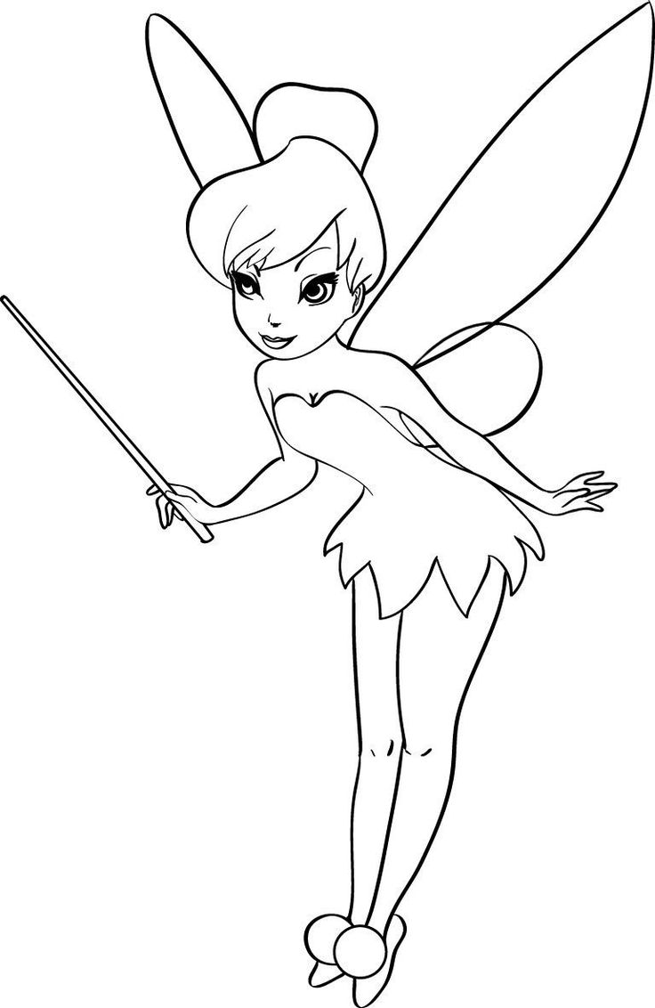 Detail Gambar Mewarnai Tinkerbell Nomer 6
