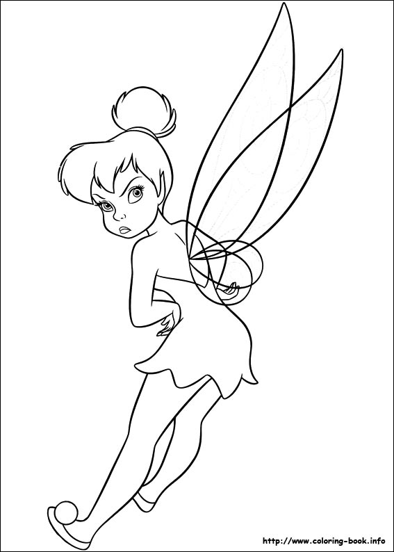 Detail Gambar Mewarnai Tinkerbell Nomer 8