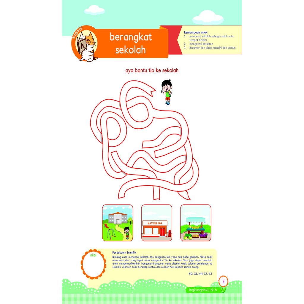 Detail Gambar Mewarnai Tk Tema Lingkungan Sekolah Nomer 29