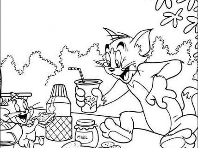 Detail Gambar Mewarnai Tom And Jerry Nomer 11