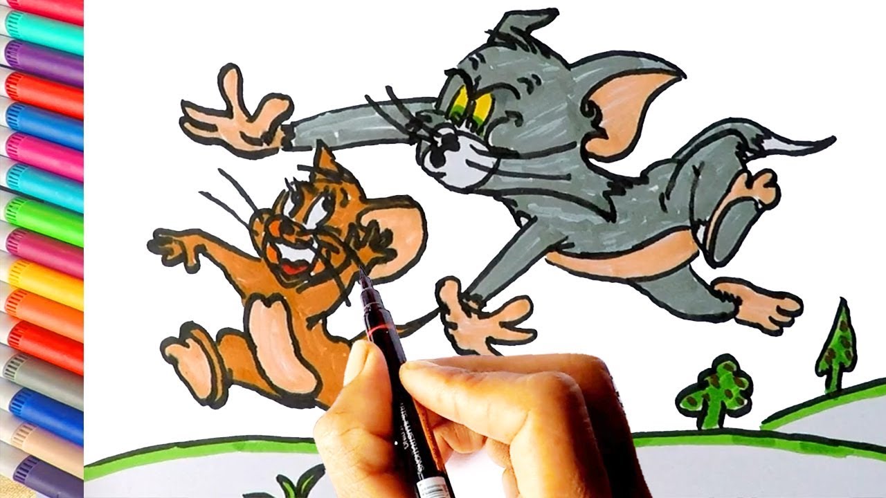 Detail Gambar Mewarnai Tom And Jerry Nomer 12
