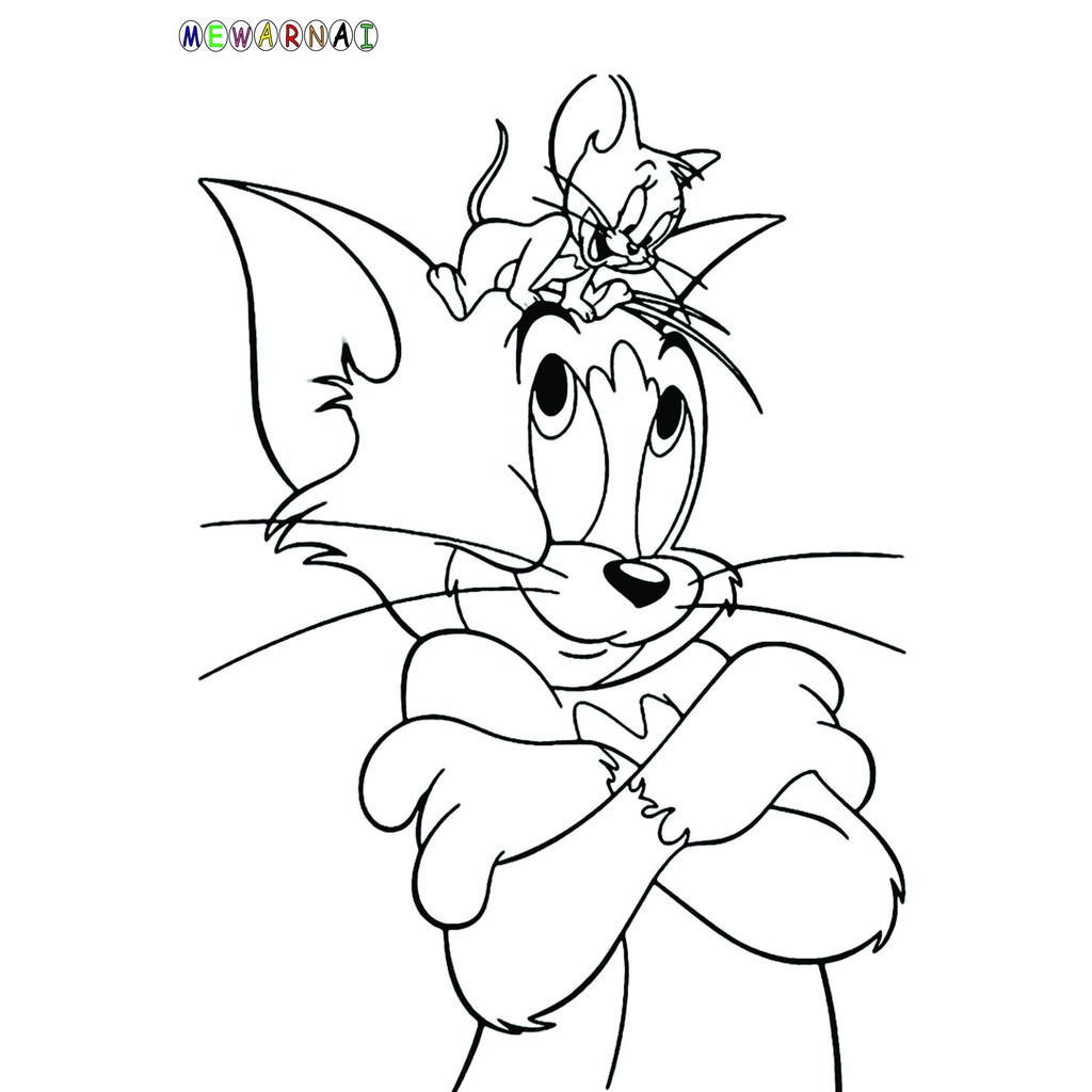 Detail Gambar Mewarnai Tom And Jerry Nomer 28