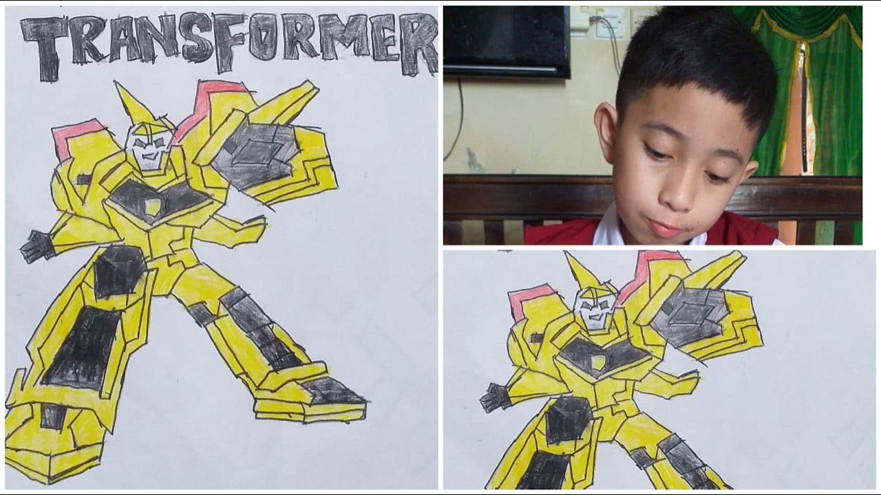 Detail Gambar Mewarnai Transformer Bumblebee Nomer 9