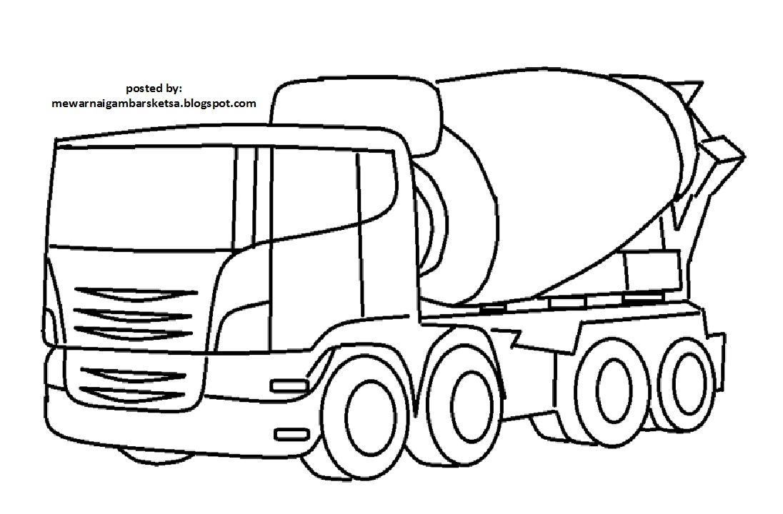 Detail Gambar Mewarnai Truck Nomer 47