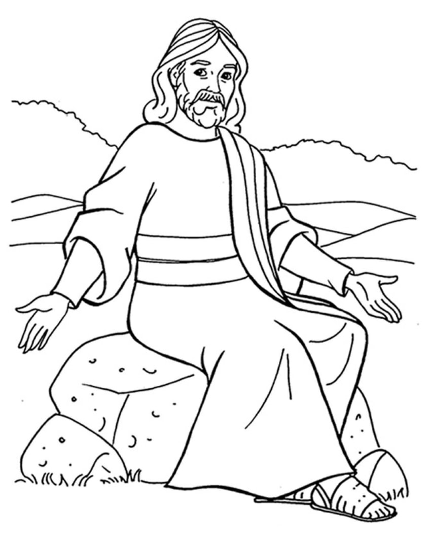 Detail Gambar Mewarnai Tuhan Yesus Nomer 8
