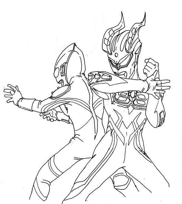 Detail Gambar Mewarnai Ultraman Zero Nomer 13