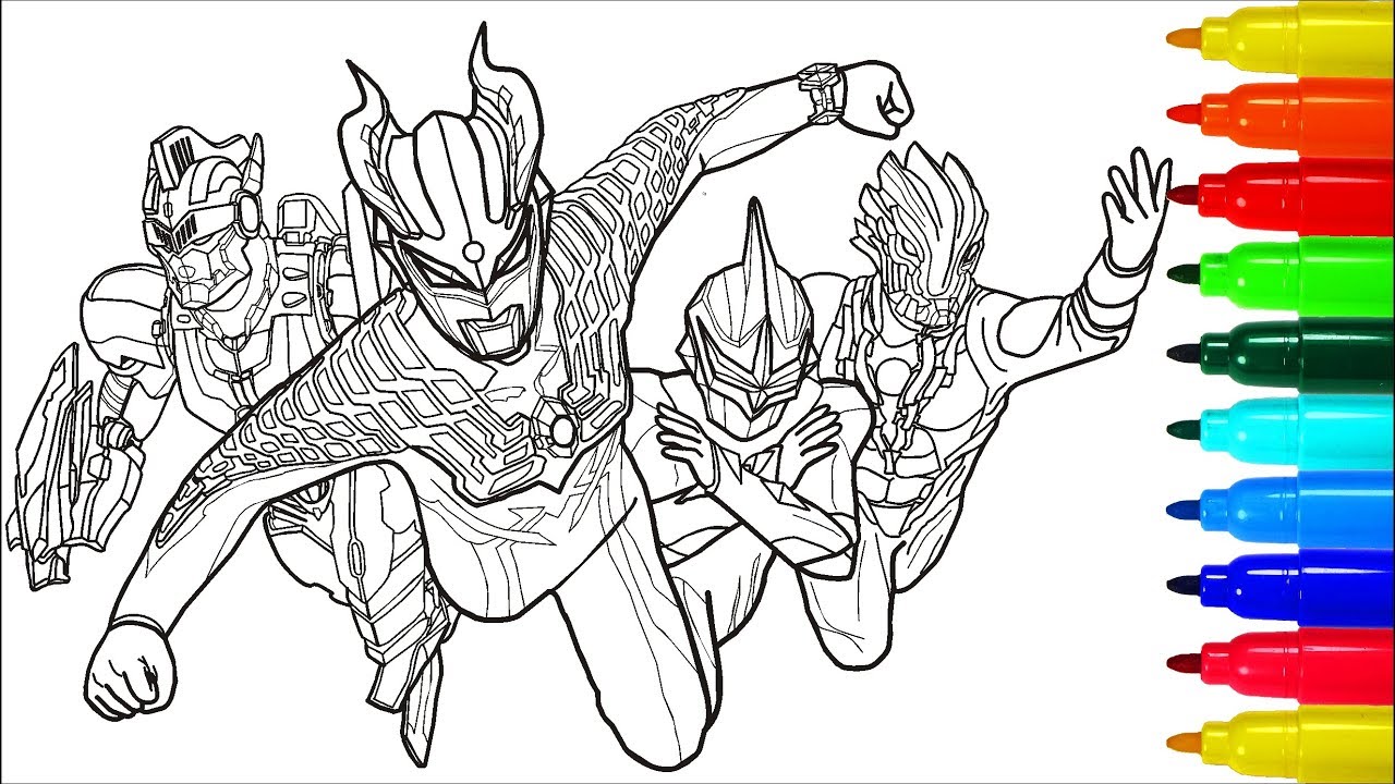 Detail Gambar Mewarnai Ultraman Zero Nomer 7