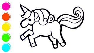 Detail Gambar Mewarnai Unicorn Lucu Nomer 28