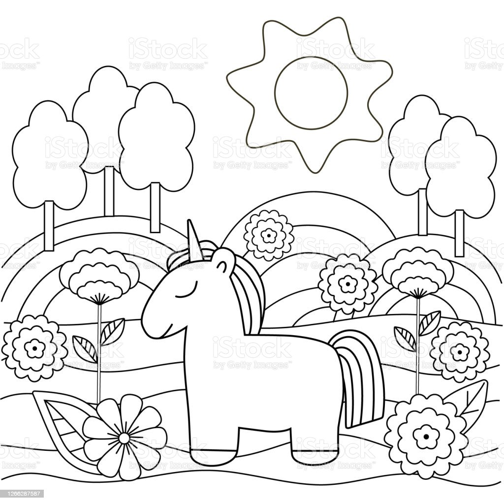 Detail Gambar Mewarnai Unicorn Lucu Nomer 44