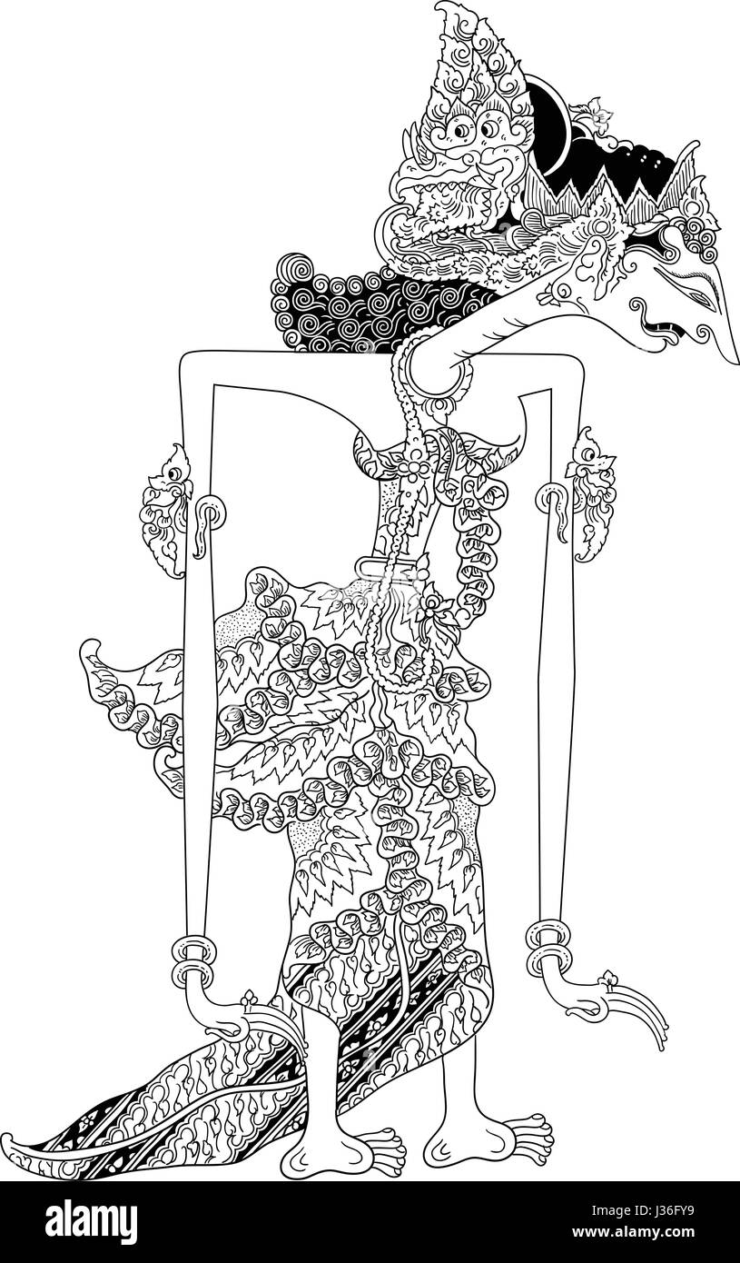 Detail Gambar Mewarnai Wayang Nomer 12