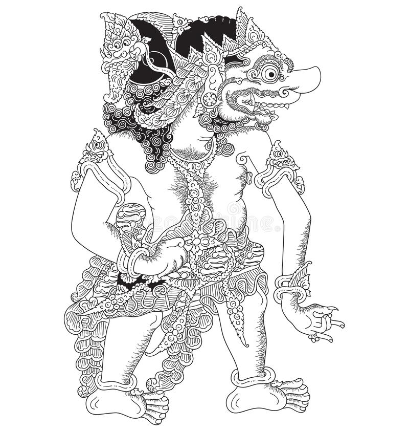 Detail Gambar Mewarnai Wayang Nomer 6