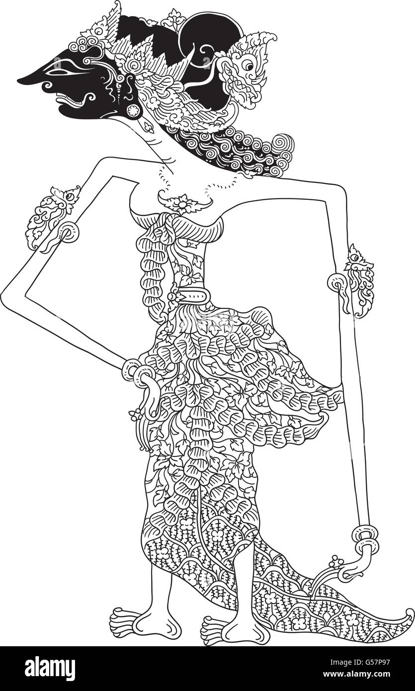 Detail Gambar Mewarnai Wayang Nomer 9