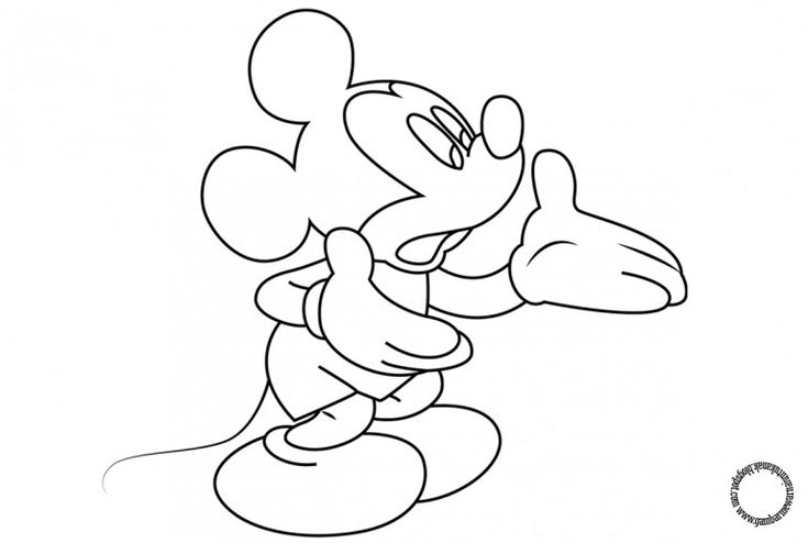 Detail Gambar Mickey Mouse Hitam Putih Nomer 19