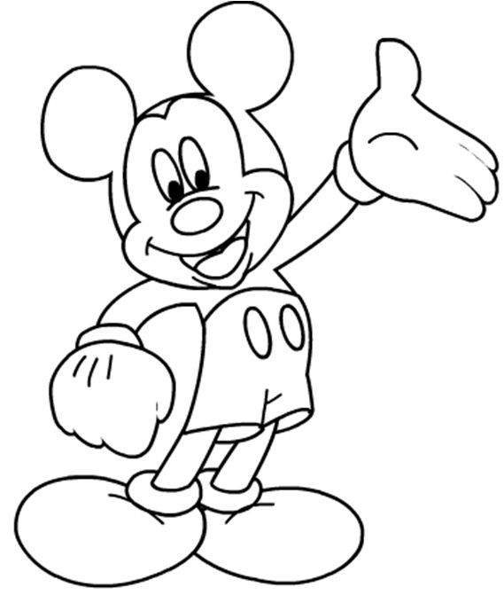 Detail Gambar Mickey Mouse Mewarnai Nomer 12