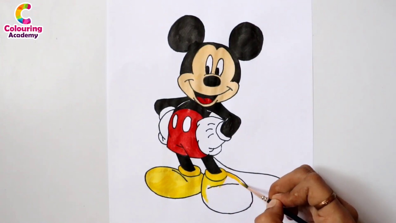 Detail Gambar Mickey Mouse Mewarnai Nomer 27