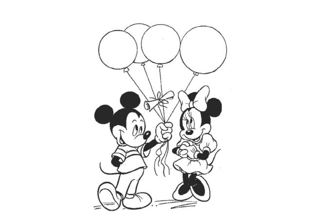 Detail Gambar Mickey Mouse Mewarnai Nomer 35