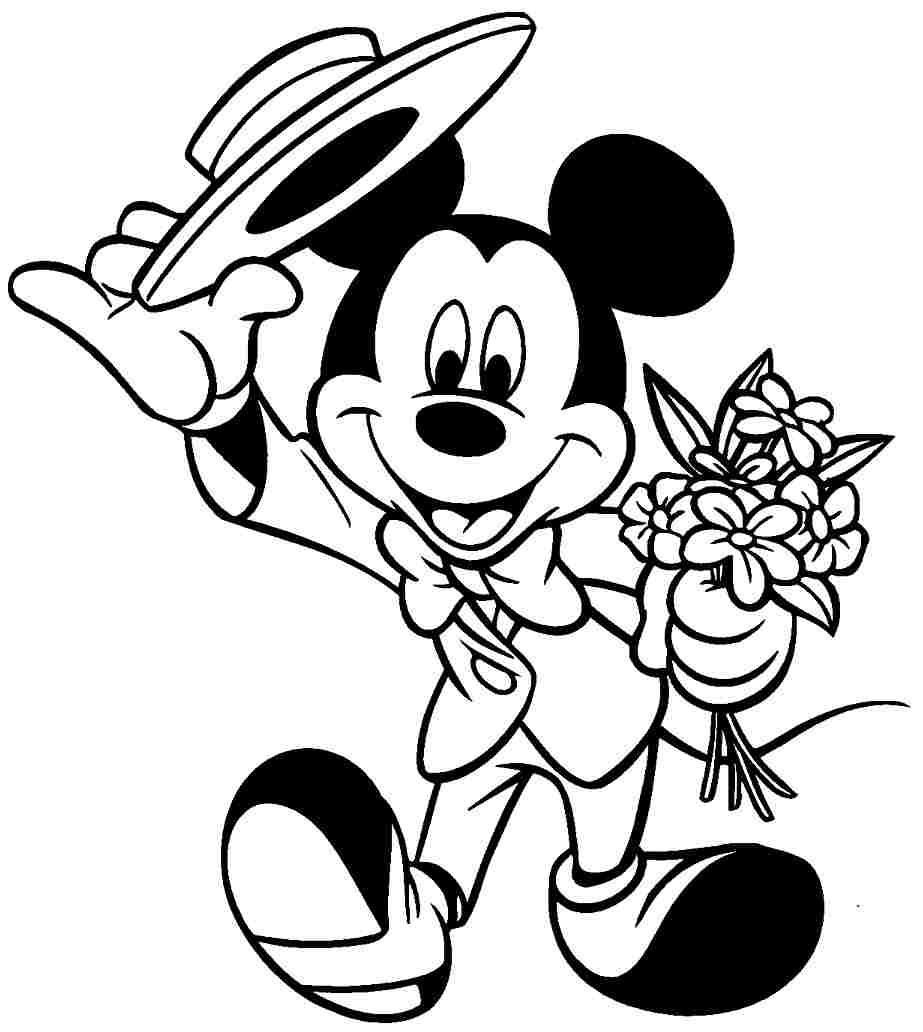 Detail Gambar Mickey Mouse Untuk Mewarnai Nomer 9