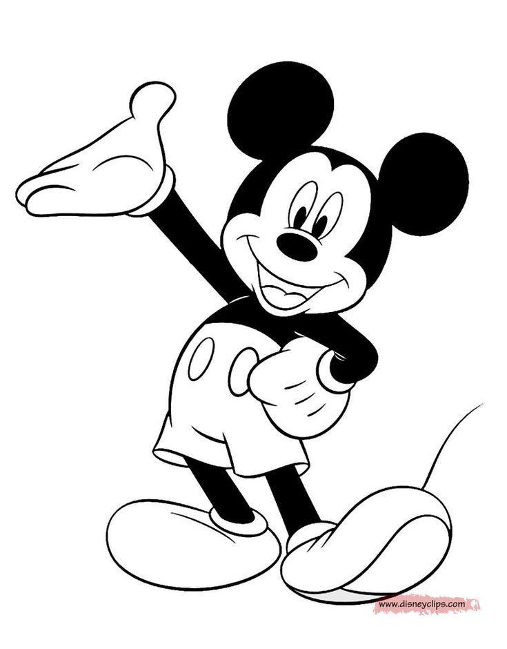 Detail Gambar Mickey Mouse Untuk Mewarnai Nomer 16