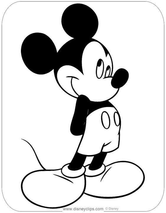Detail Gambar Mickey Mouse Untuk Mewarnai Nomer 7