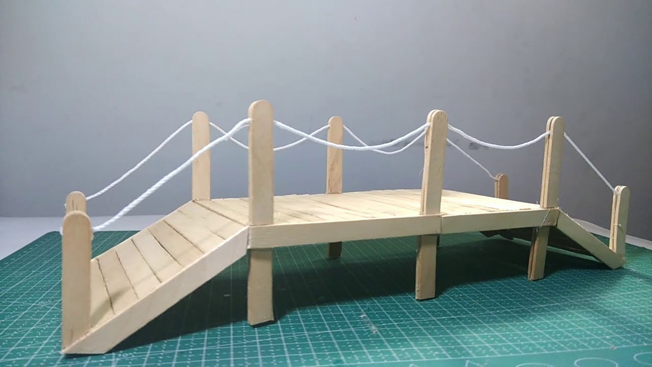 Gambar Miniatur Jembatan Dari Stik Es Krim - KibrisPDR