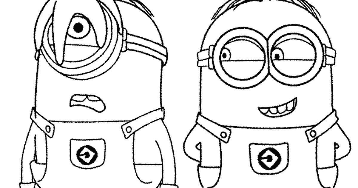 Detail Gambar Minion Hitam Putih Nomer 14