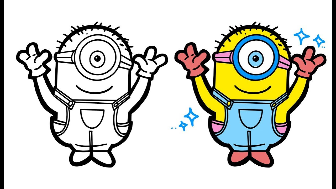 Detail Gambar Minion Mewarnai Nomer 16