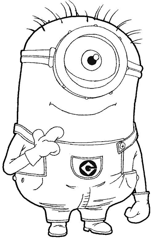 Detail Gambar Minion Mewarnai Nomer 6