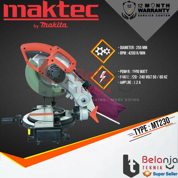 Detail Gambar Miter Saw Maktec Mt230 Nomer 46