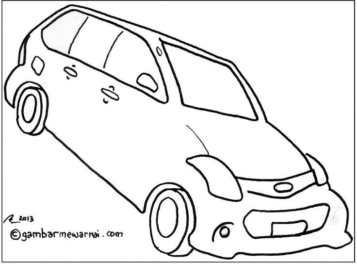 Detail Gambar Mobil Hitam Putih Untuk Diwarnai Nomer 18