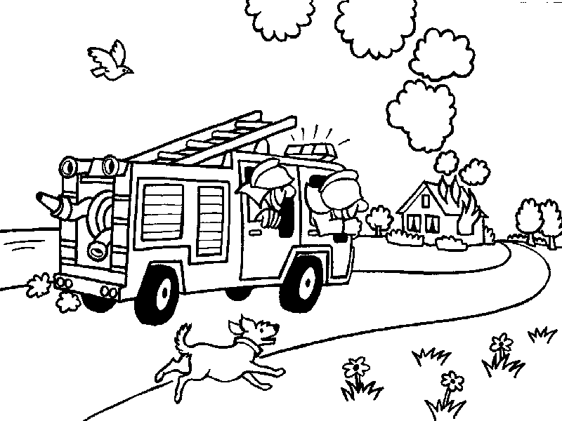 Detail Gambar Mobil Pemadam Kebakaran Untuk Mewarnai Nomer 40