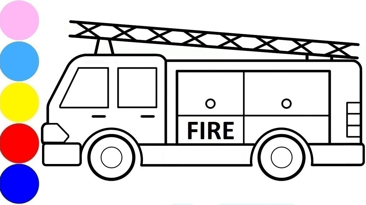 Detail Gambar Mobil Pemadam Kebakaran Untuk Mewarnai Nomer 8
