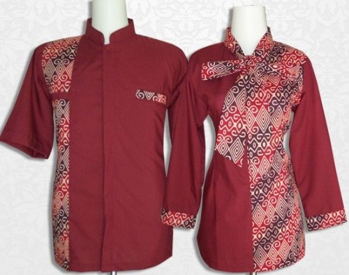 Detail Gambar Model Atasan Batik Dengan Kombinasi Kain Satin Nomer 13