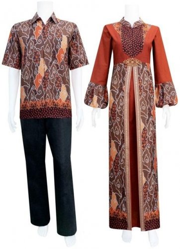 Detail Gambar Model Atasan Batik Dengan Kombinasi Kain Satin Nomer 6