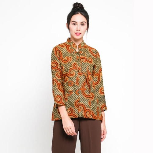 Gambar Model Baju Atasan Krah Sanghai Wanita - KibrisPDR