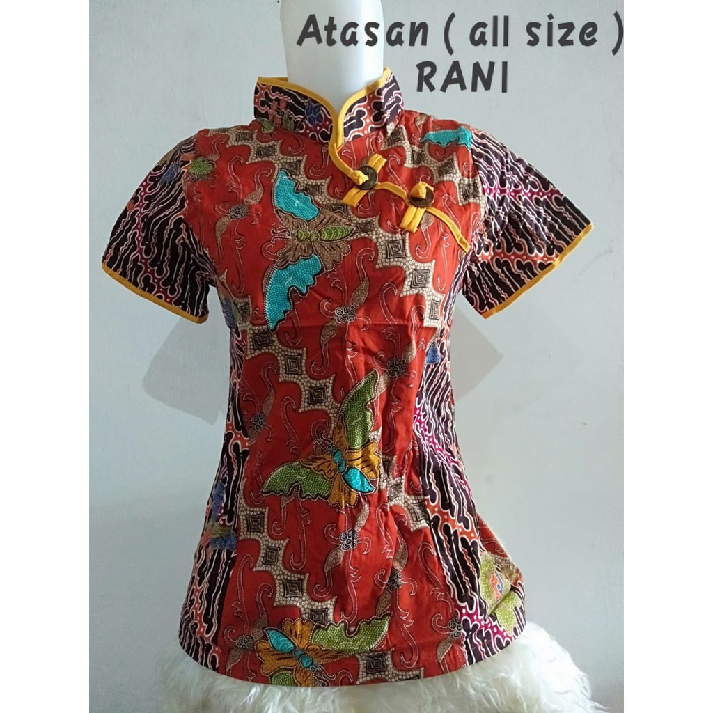 Detail Gambar Model Baju Atasan Krah Sanghai Wanita Nomer 19