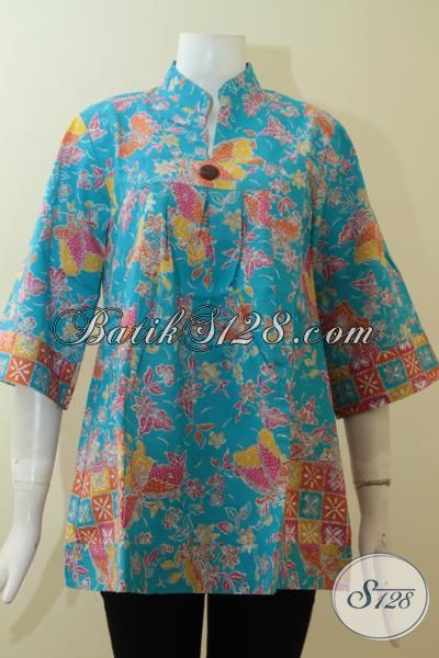 Detail Gambar Model Baju Atasan Krah Sanghai Wanita Nomer 22