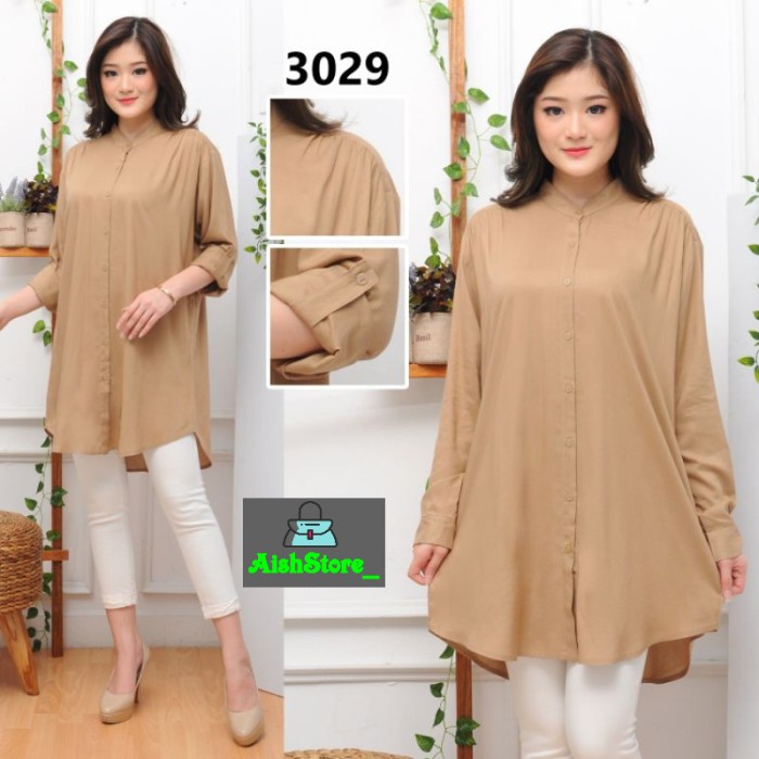 Detail Gambar Model Baju Atasan Krah Sanghai Wanita Nomer 26