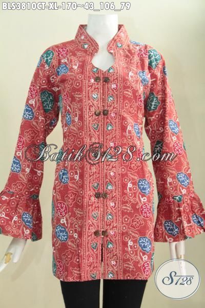 Detail Gambar Model Baju Atasan Krah Sanghai Wanita Nomer 27