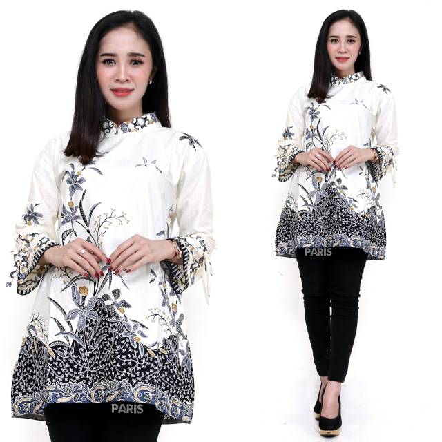 Detail Gambar Model Baju Atasan Krah Sanghai Wanita Nomer 34