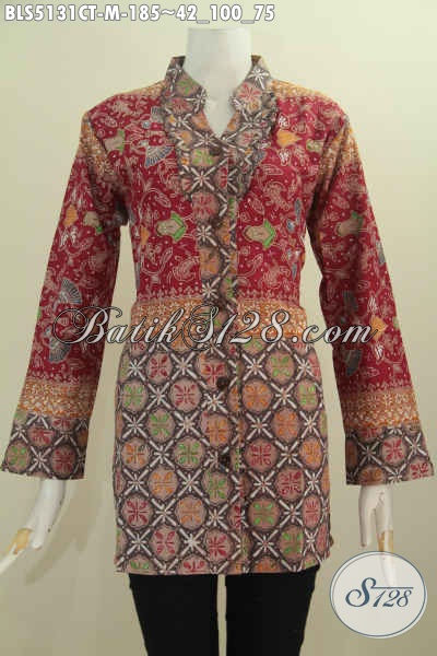 Detail Gambar Model Baju Atasan Krah Sanghai Wanita Nomer 35