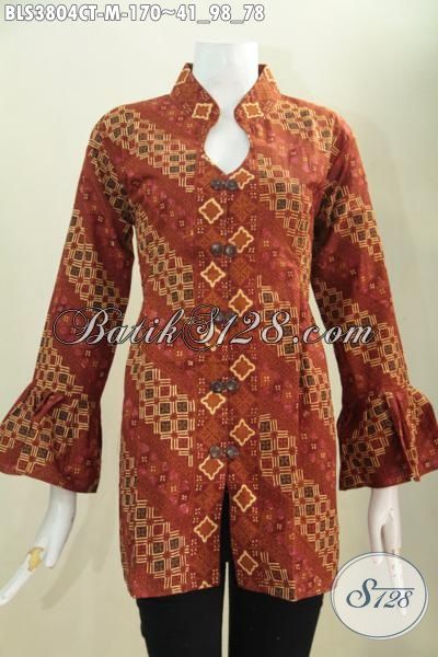 Detail Gambar Model Baju Atasan Krah Sanghai Wanita Nomer 43