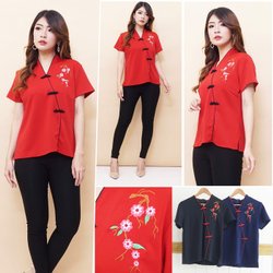 Detail Gambar Model Baju Atasan Krah Sanghai Wanita Nomer 47