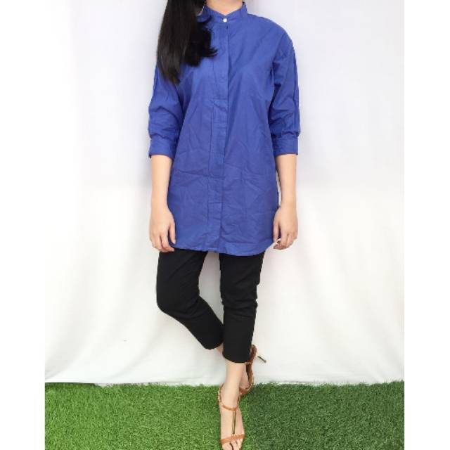 Detail Gambar Model Baju Atasan Krah Sanghai Wanita Nomer 53