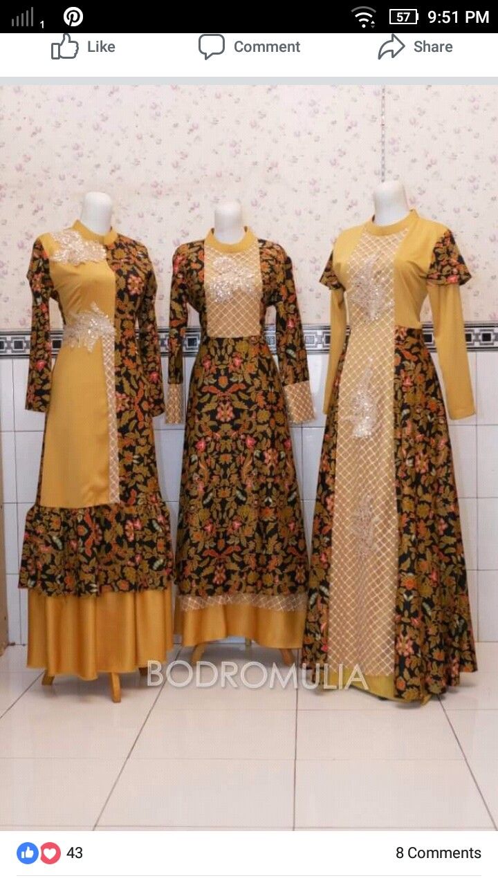 Detail Gambar Model Baju Batik Gamis Nomer 50