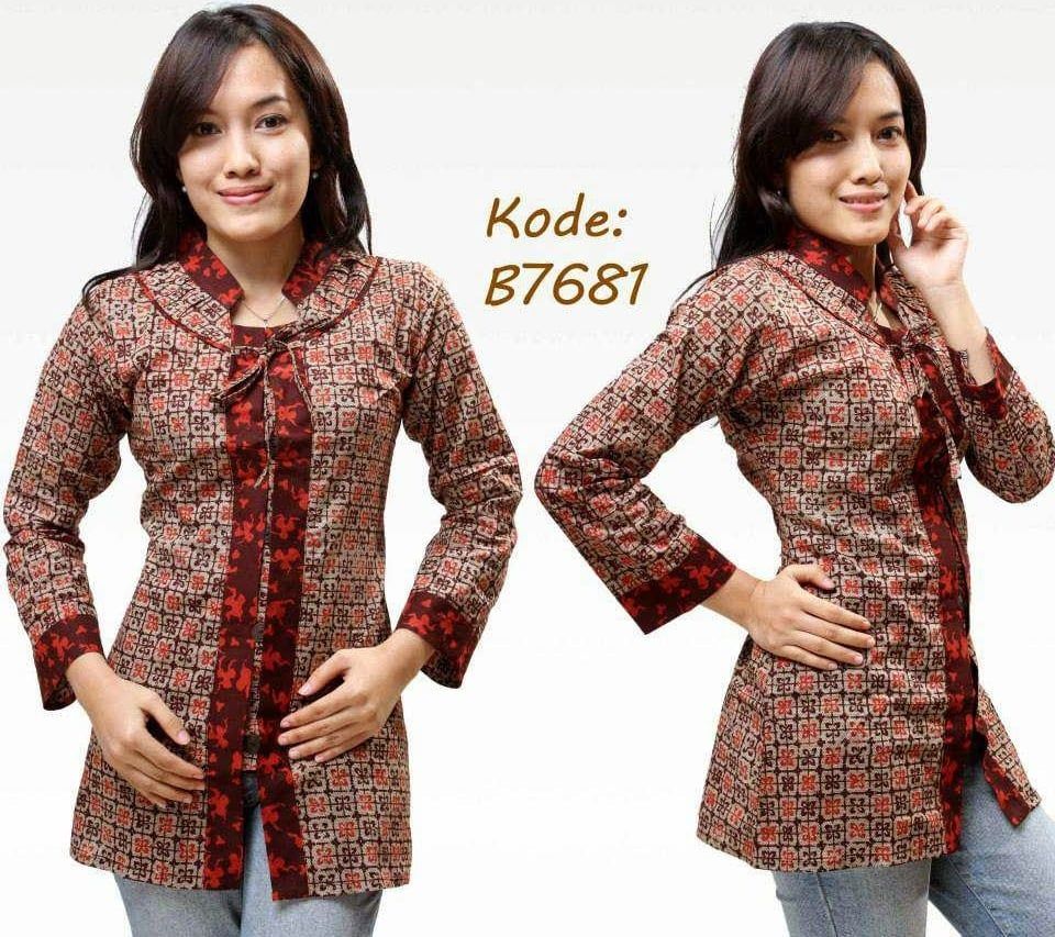 Detail Gambar Model Baju Batik Wanita Terbaru Nomer 12