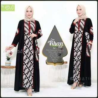 Detail Gambar Model Gamis Batik Nomer 45