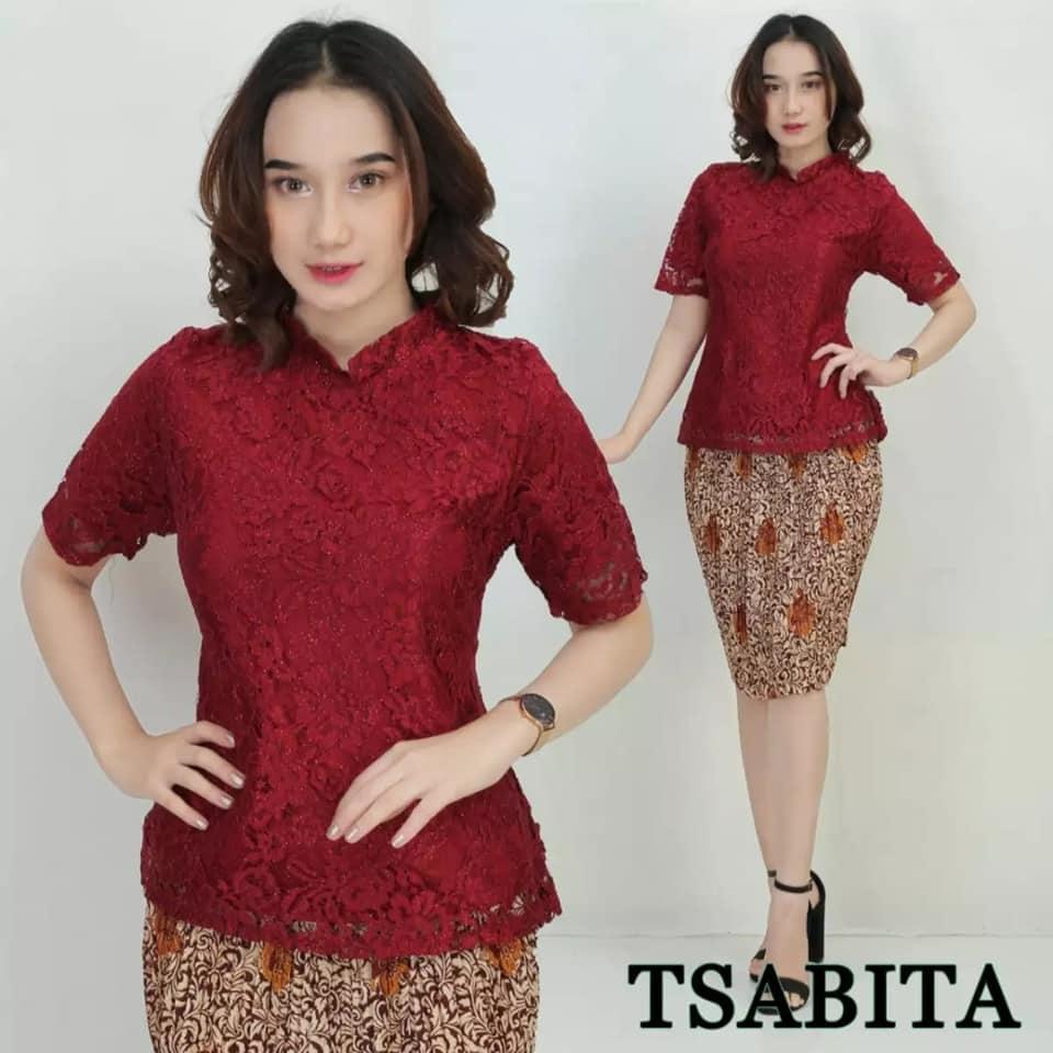 Detail Gambar Model Kebaya Modern Lengan Pendek Nomer 38